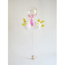 Floating Single Personalized Bubble + Helium